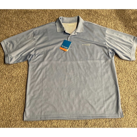 Columbia Other - NWTS Columbia PFG Mens XL XLarge Blue Short Sleeve Polo Shirt Outdoor Fishing